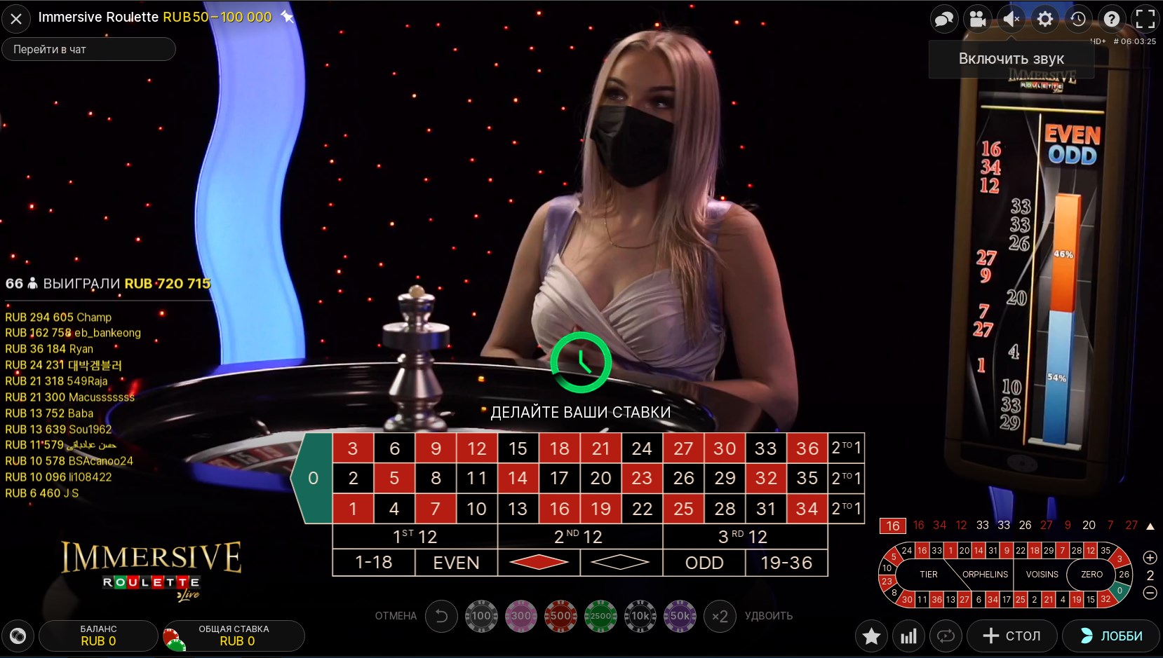 Immersive Roulette