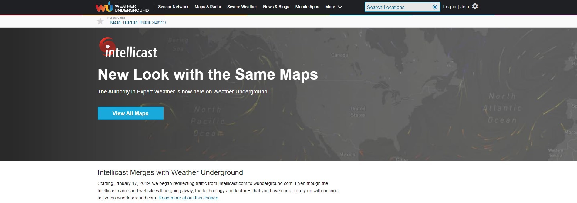 Сайт прогнозирования погоды wunderhround.com