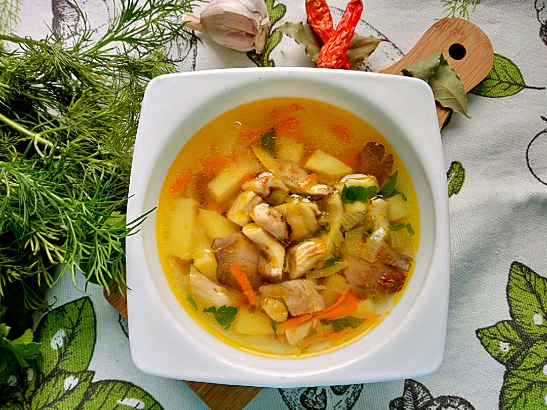 Грибной суп с вешенками рецепт с пошаговым фото - 1000.menu