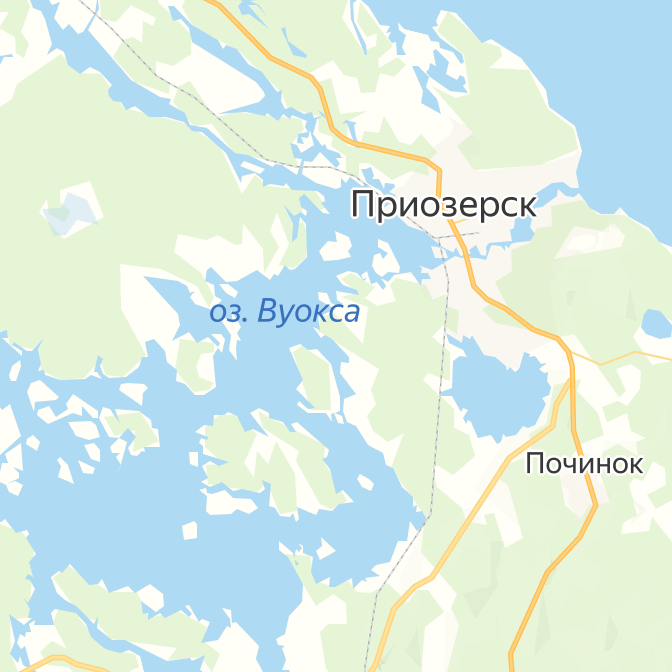 Подробная карта Приозерского района Ленинградской области